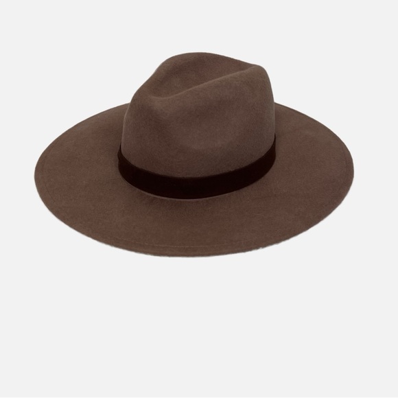 Altar'd State Accessories - ALTAR’D STATE WIDE BRIM WOOL HAT IN BROWN ONE SIZE